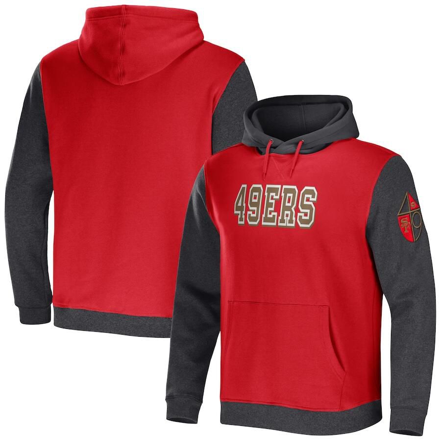 Men 2023 NFL San Francisco 49ers red Sweatshirt style 2